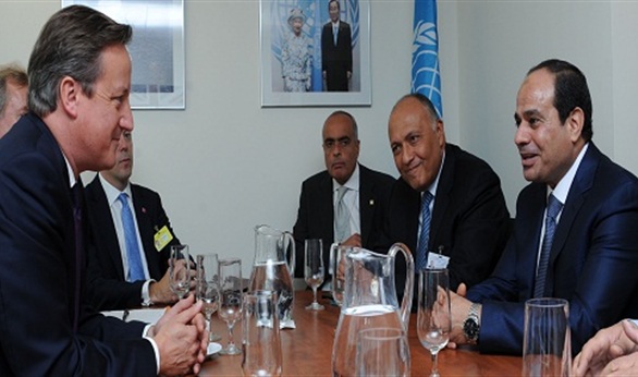 السيسي مع رئيس وزراء بريطانيا