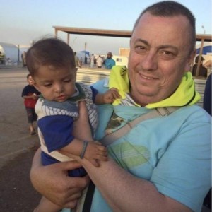An undated family handout photo of British aid worker Alan Henning taken at a refugee camp on the Turkish-Syria border.