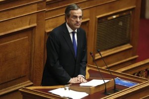 Greece"s Prime Minister Antonis Samaras