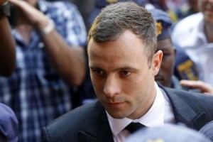Olympic and Paralympic track star Oscar Pistorius arrives at the North Gauteng High Court in Pretoria