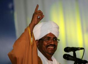 Sudanese President Omar Hassan al-Bashir addresses the general conference of the ruling National Congress Party in Khartoum.