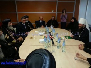 البابا والسفير المصري ومطران الكنيسة الروسية