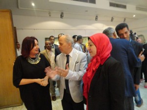 لفنان أحمد عبد الفتاح رئيس الادارة المركزية للمتاحف والمعارض والفنانة سوزى عرفة