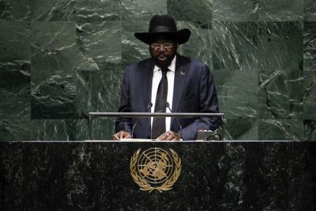 سلفا كير رئيس جنوب السودان يلقي كلمة امام الجمعية العامة للأمم المتحدة