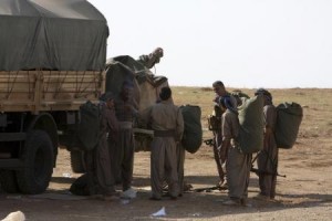 قوات من البشمركة  متجهة الى كوباني السورية