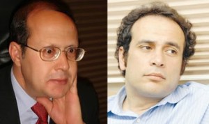 الدكتور عمرو حمزاوي والكاتب الصحفى عبدالحليم قنديل 