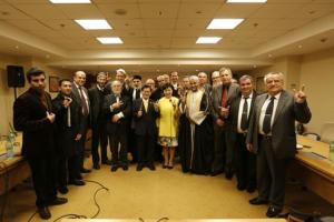 A commemorative photo with the religious leaders and the youth after the dialogue