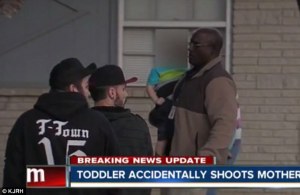 Single shot: The boy, whose identity has been obscured, reportedly found a high-powered handgun and killed his mother Christa Engles, 26, at their family home Monday afternoon