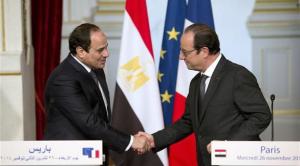 الرئيس الفرنسى فرنسوا اولاند والرئيس المصرى عبد الفتاح السيسى
