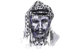 الزعيم الفلسطينى ياسر عرفات 