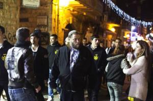 عضاء في جماعة ليهافا الاسرائلية المتشددة اثناء تجمع في القدس