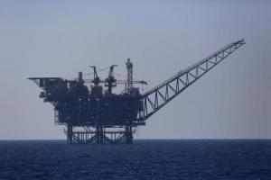 منصة للغاز اسرائيلية في البحر المتوسط ب