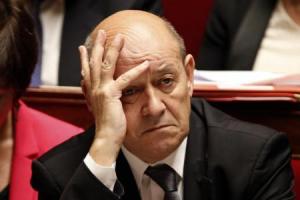 French Defence minister Jean-Yves Le Drian attends the questions to the government session at the National Assembly in Paris
