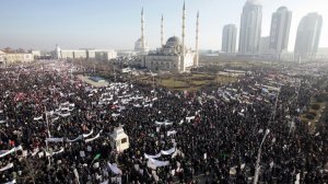 الشيشان - مليون شخص يتظاهرون ضد رسوم شارلي إيبدو