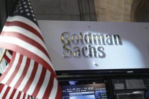 شعار جولدمان ساكس داخل بورصة نيويورك