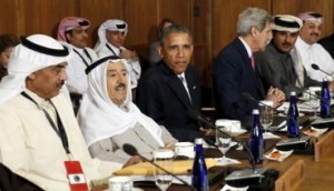  الرئيس الامريكي باراك أوباما اثناء قمة كامب ديفيد 