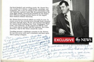 Dennis Hastert's note to Steve Reinboldt in Reinboldt's 1970 high school yearbook.