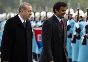 الرئيس التركي رجب طيب أردوغان وأمير قطر الشيخ تميم بن حمد آل ثاني