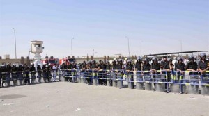 جانب من التكثيف الأمني بمصر