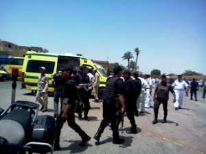 صورة للحادث الارهابي في معبد الكرنك