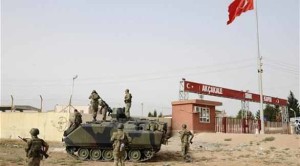 الجيش التركي على الحدود السورية