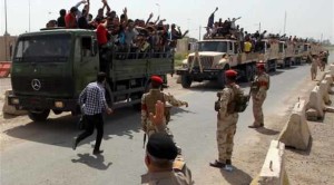 القوات العراقية والحشد الشعبي في تكريت 