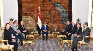  جانب من لقاء الرئيس السيسي واللجنة الأمريكية اليهودية 