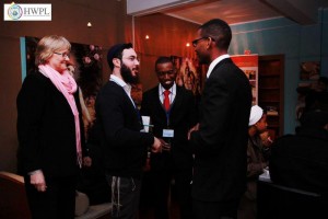 Religious leaders greeting each other at PTT,Cape Town