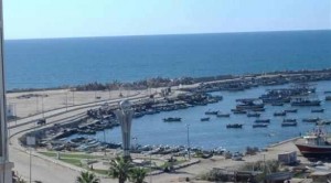 ميناء غزة المحاصر في القطاع