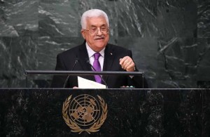 Palestinian Authority President Mahmoud Abbas addresses the 70th Session of the United Nations General Assembly at the UN in New York