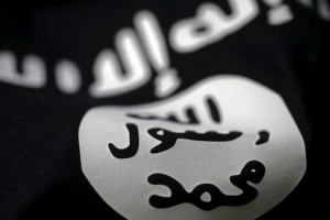 An Islamic State flag  