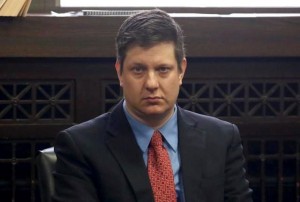 Chicago police officer Jason Van Dyke sits in the courtroom during a hearing in his shooting case of Laquan McDonald at the Leighton Criminal Court Building in Chicago 
