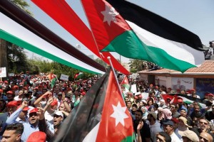متظاهرون في احتجاجات بالعاصمة الأردنية عمان